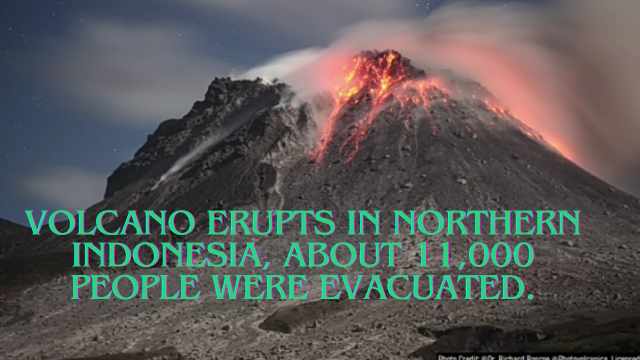 volcano erupts in northern Indonesia